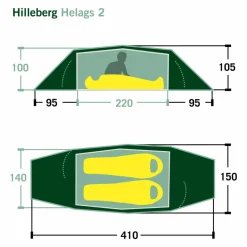 Hilleberg HELAGS 2 - Tunnelzelt^ 2-Personen-Zelte|3-Jahreszeiten-Zelte