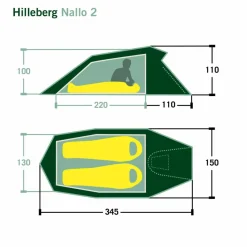 Hilleberg 2-Personen-Zelte|3-Jahreszeiten-Zelte*NALLO 2 - Tunnelzelt