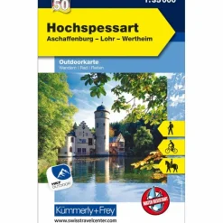 Fahrradkarten|Wanderkarten Und Winterkarten*HOCHSPESSART, ASCHAFFENBURG, LOHR, WERTHEIM 1 : 35 000 - Wanderkarte