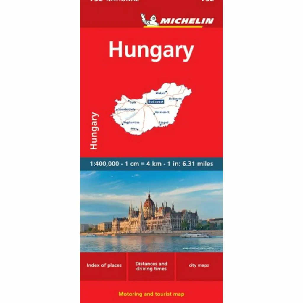 HUNGARY - MICHELIN NATIONAL MAP 732 - Straßenkarte^ Straßenkarten|Straßenkarten