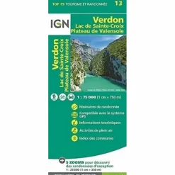 Wanderkarten Und Winterkarten|Wanderkarten Und Winterkarten*IGN 75 000 TOURISTISCHE WANDERKARTE 13 VERDON LAC DE SAINTE