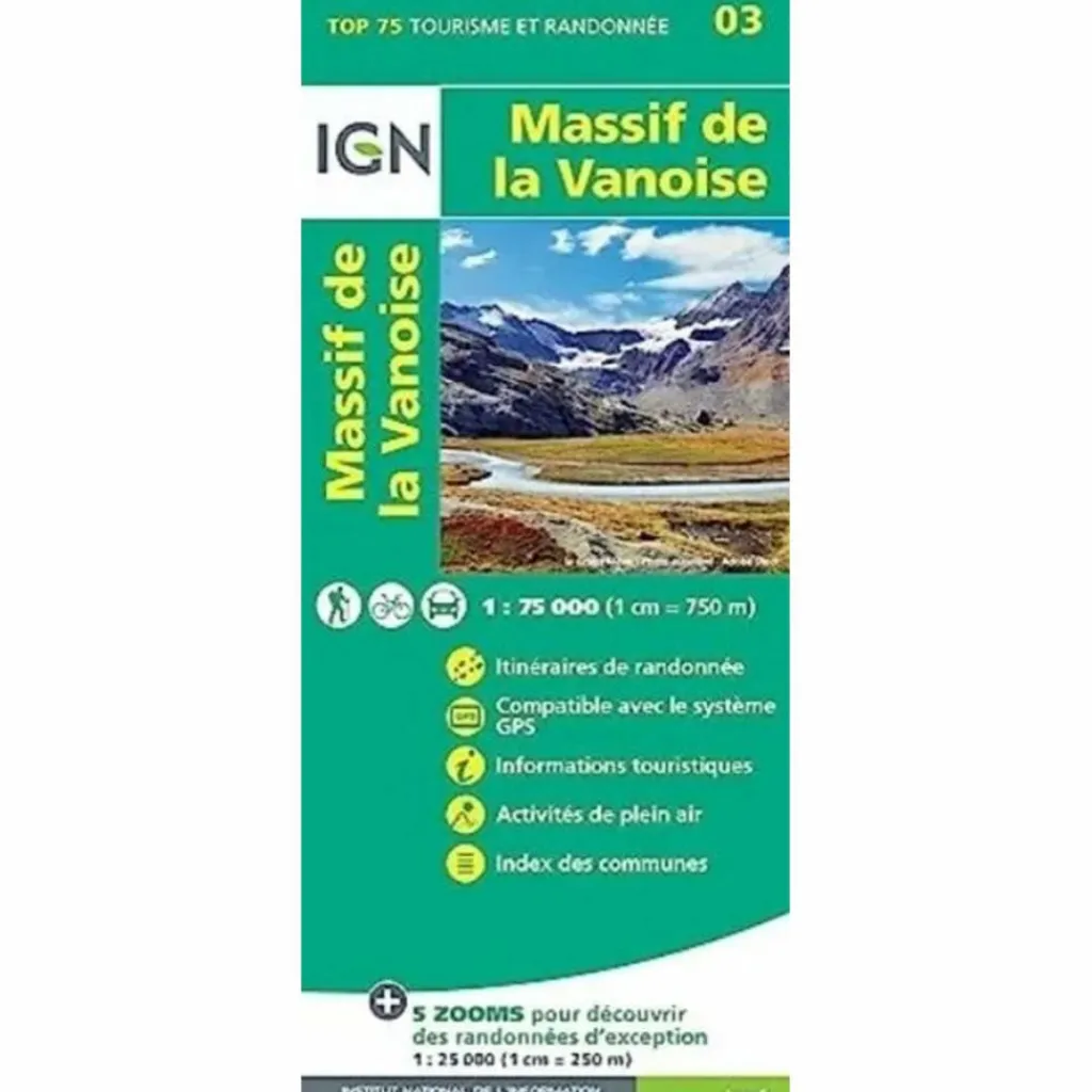 Wanderkarten Und Winterkarten|Wanderkarten Und Winterkarten*IGN 75 000 TOURISTISCHE WANDERKARTE 03 MASSIF DE LA VANOISE