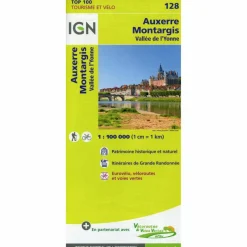 IGN 128 AUXERRE MONTARGIS 1:100 000 - Wanderkarte^ Wanderkarten Und Winterkarten|Wanderkarten Und Winterkarten