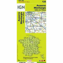 IGN 128 AUXERRE MONTARGIS 1:100 000 - Wanderkarte^ Wanderkarten Und Winterkarten|Wanderkarten Und Winterkarten