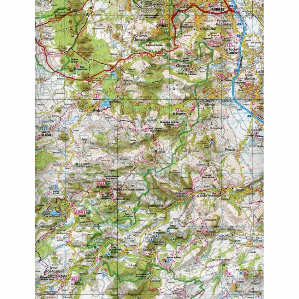 Straßenkarten|Straßenkarten*IGN 148 CLERMONT-FERRAND SALERS 1:100 000 - Karte