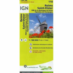 Straßenkarten|Straßenkarten*IGN 110 REIMS ST. DIZIER 1:100 000 - Karte
