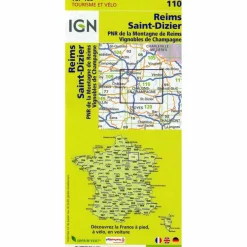 Straßenkarten|Straßenkarten*IGN 110 REIMS ST. DIZIER 1:100 000 - Karte