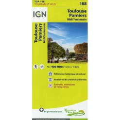 IGN 168 TOULOUSE PAMIERS 1:100 000 - Wanderkarte^ Wanderkarten Und Winterkarten|Wanderkarten Und Winterkarten