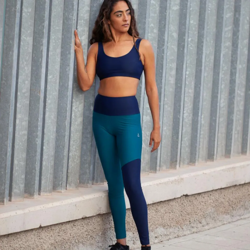 Inaska HIGH WAIST TIGHT WILD BLUE-PETROL Damen - Leggings^Damen Outdoorhosen