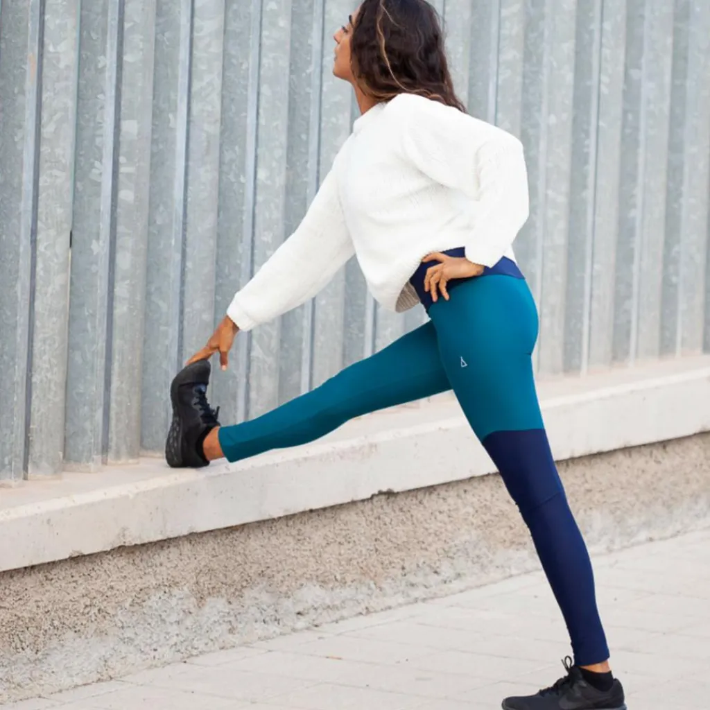 Inaska HIGH WAIST TIGHT WILD BLUE-PETROL Damen - Leggings^Damen Outdoorhosen