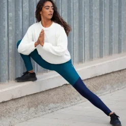 Inaska HIGH WAIST TIGHT WILD BLUE-PETROL Damen - Leggings^Damen Outdoorhosen