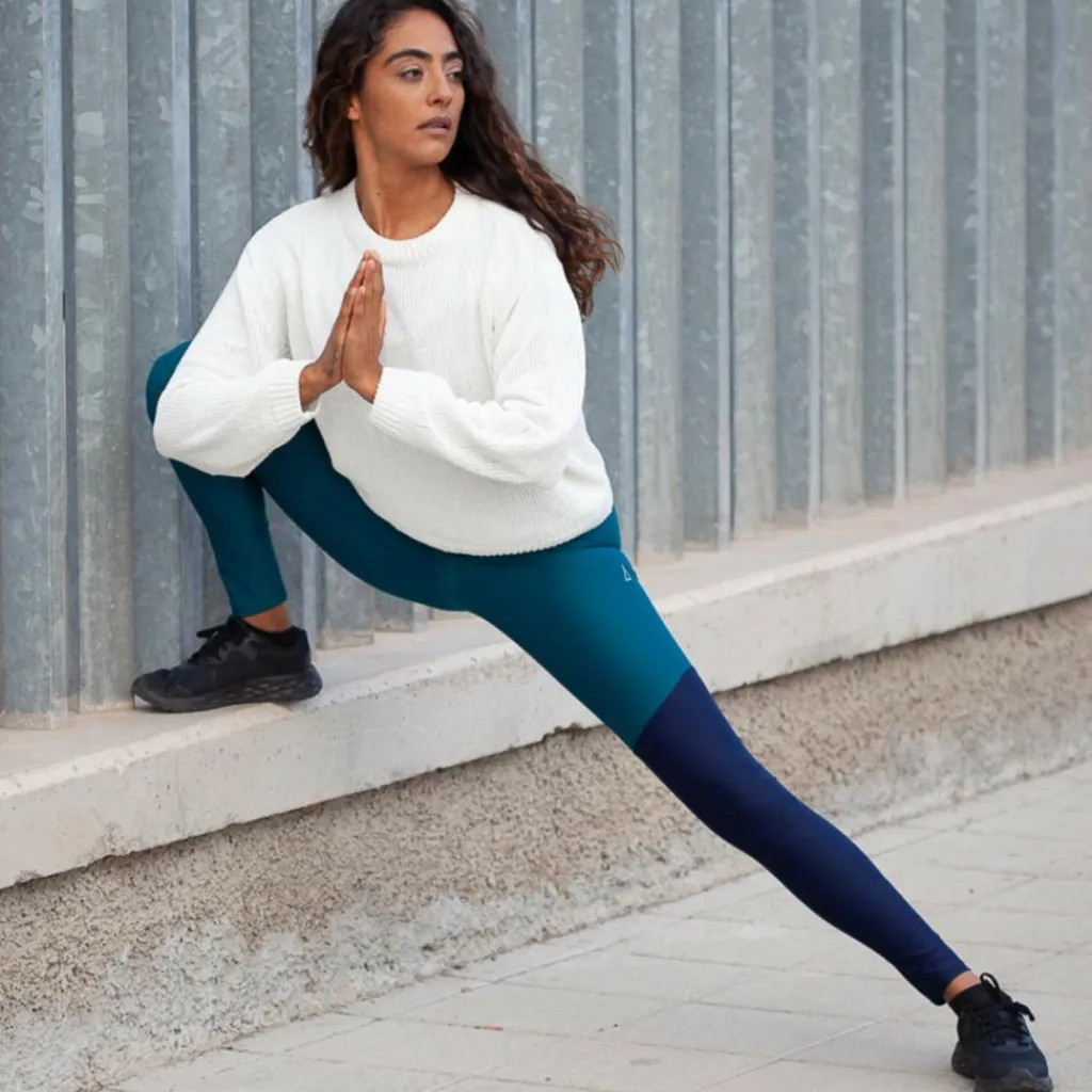 Inaska HIGH WAIST TIGHT WILD BLUE-PETROL Damen - Leggings^Damen Outdoorhosen