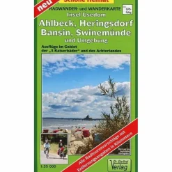 Fahrradkarten|Wanderkarten Und Winterkarten*INSEL USEDOM, AHLBECK, HERINGSDORF, BANS - Wanderkarte