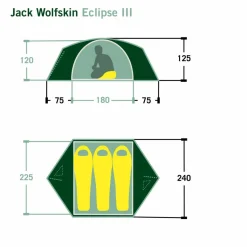 Jack Wolfskin ECLIPSE III - Kuppelzelt^ 3-Personen-Zelte|Kuppelzelte