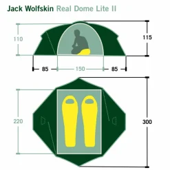 Jack Wolfskin REAL DOME LITE II - Kuppelzelt^ 2-Personen-Zelte|Sommerzelte