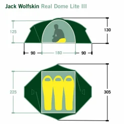 Jack Wolfskin REAL DOME LITE III - Kuppelzelt^ 3-Personen-Zelte|Sommerzelte