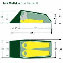 Jack Wolfskin STAR TUNNEL II - Tunnelzelt^ 2-Personen-Zelte|Sommerzelte