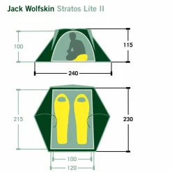 Jack Wolfskin 2-Personen-Zelte|Sommerzelte*STRATOS LITE II - Kuppelzelt