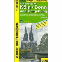 KÖLN, BONN UND UMGEBUNG - WANDER- UND FREIZEITKARTE 1:50 000 - Wanderkarte^ Wanderkarten Und Winterkarten|Wanderkarten Und Winterkarten