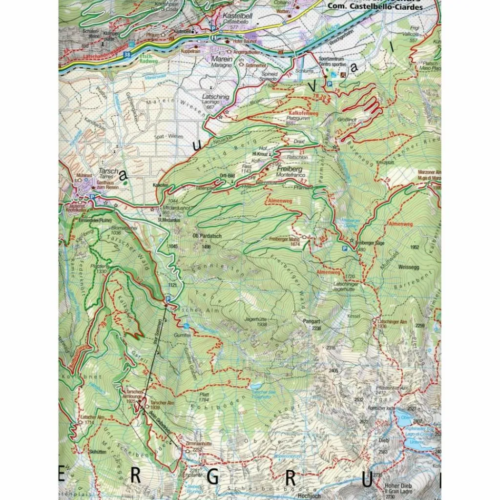 Wanderkarten Und Winterkarten|Wanderkarten Und Winterkarten*KOKA 069 SCHLANDERS UND UMGEBUNG - Wanderkarte