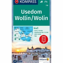 Fahrradkarten|Wanderkarten Und Winterkarten*KOKA 738 USEDOM, WOLLIN/WOLIN - Wanderkarte