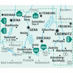 KOKA OSTTHÜRINGEN, ZWICKAU 1:50 000 - Wanderkarte^ Wanderkarten Und Winterkarten|Wanderkarten Und Winterkarten