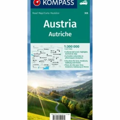 Straßenkarten|Straßenkarten*KOMPASS AUTOKARTE ÖSTERREICH 1:300.000