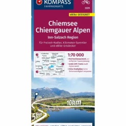 KOMPASS FAHRRADKARTE 3335 CHIEMSEE - CHIEMGAUER ALPEN^ Fahrradkarten|Fahrradkarten