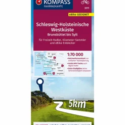 Fahrradkarten|Fahrradkarten*KOMPASS FAHRRADKARTE 3311 SCHLESWIG-HOLSTEINISCHE WESTKÜSTE