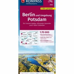 KOMPASS FAHRRADKARTE BERLIN UND UMGEBUNG, POTSDAM^ Fahrradkarten|Fahrradkarten