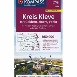 Fahrradkarten|Fahrradkarten*KOMPASS FAHRRADKARTE KREIS KLEVE MIT GELDERN, MOERS, VENLO 1 - Fahrradkarte