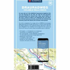 Fahrradkarten|Fahrradkarten*KOMPASS FAHRRAD-TOURENKARTE DRAURADWEG