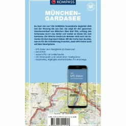KOMPASS FAHRRAD-TOURENKARTE MÜNCHEN - GARDASEE VIA BRENNER^ Fahrradkarten|Fahrradkarten