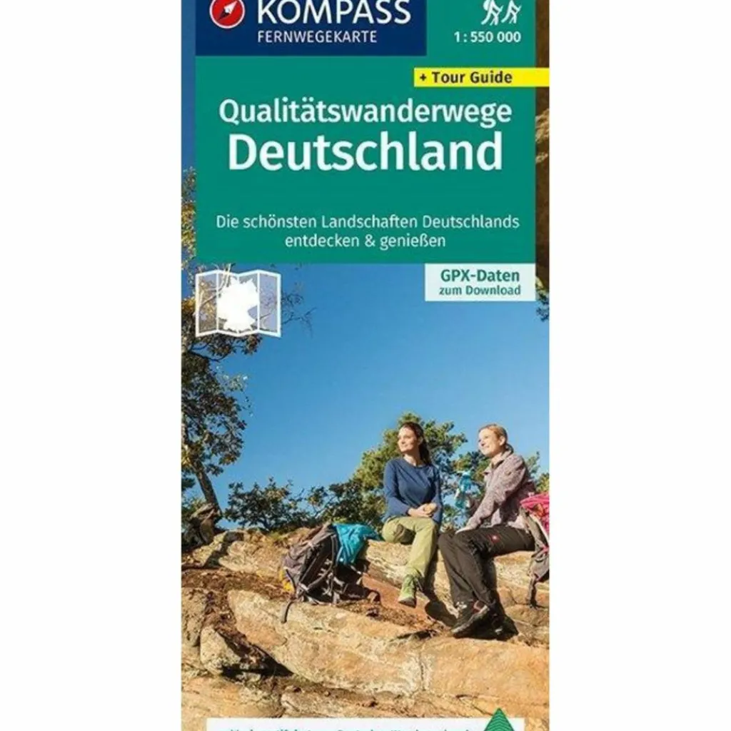 Wanderkarten Und Winterkarten|Wanderkarten Und Winterkarten*KOMPASS FERNWEGEKARTE QUALITÄTSWANDERWEGE DEUTSCHLAND - Wanderkarte