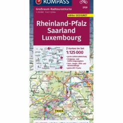Fahrradkarten|Fahrradkarten*KOMPASS GROßRAUM-RADTOURENKARTE 3709 RHEINLAND-PFALZ