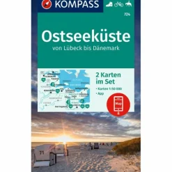 KOMPASS KARTEN-SET 724 OSTSEEKÜSTE VON LÜBECK BIS DÄNEMARK^ Wanderkarten Und Winterkarten|Wanderkarten Und Winterkarten