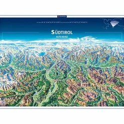 KOMPASS PANORAMA-POSTER SÜDTIROL, ALTO ADIGE - Poster^ Wandkarten Und Poster
