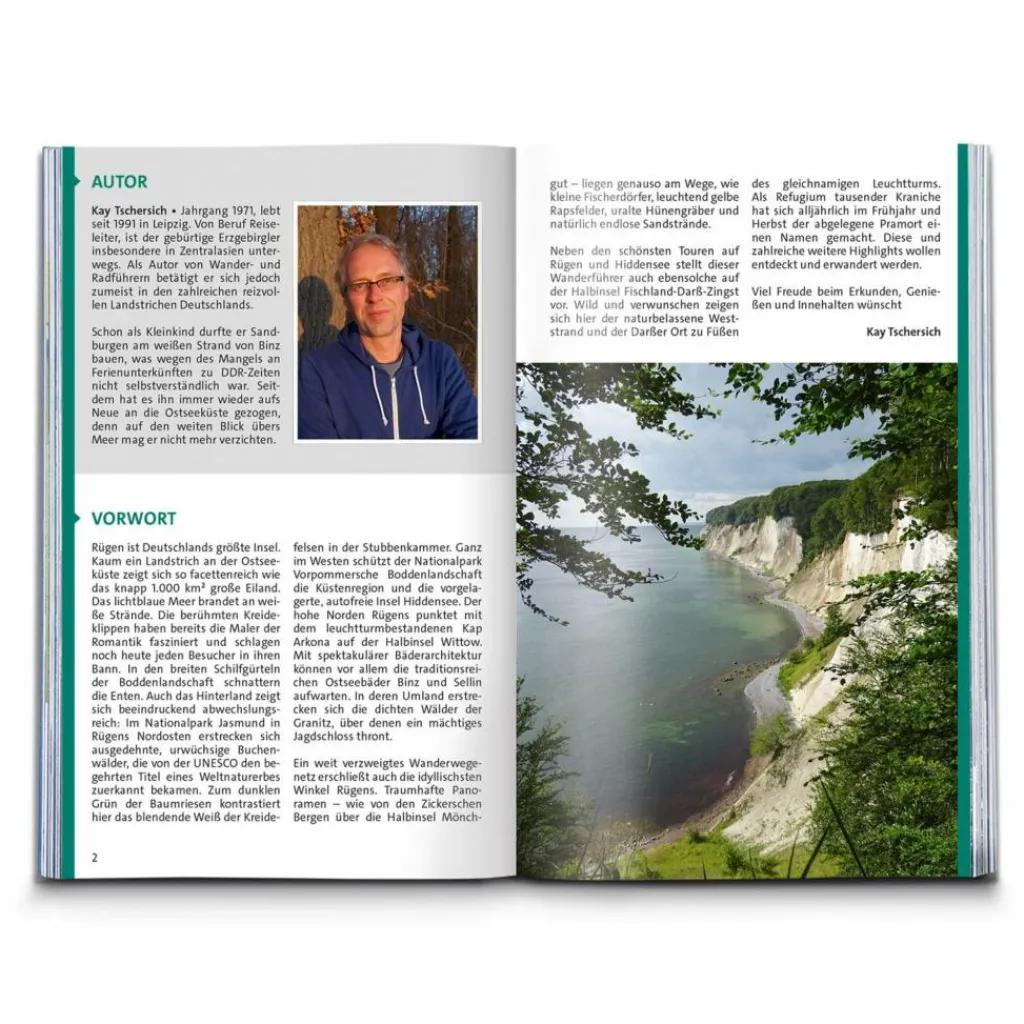 KOMPASS WANDERFÜHRER RÜGEN, MIT HIDDENSEE UND FISCHLAND-DARß^ Wanderführer