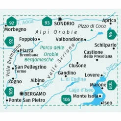 Wanderkarten Und Winterkarten|Wanderkarten Und Winterkarten*KOMPASS WANDERKARTE 104 ALPI OROBIE BERGAMASCHE 1:50000