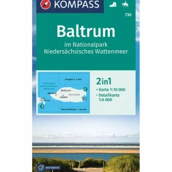 KOMPASS WANDERKARTE 730 BALTRUM^ Wanderkarten Und Winterkarten|Wanderkarten Und Winterkarten