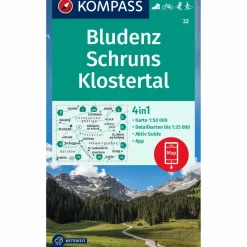Wanderkarten Und Winterkarten|Wanderkarten Und Winterkarten*KOMPASS WANDERKARTE 32 BLUDENZ-SCHRUNS