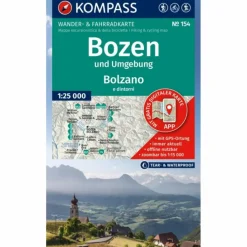KOMPASS WANDERKARTE 154 BOZEN UND UMGEBUNG^ Wanderkarten Und Winterkarten|Wanderkarten Und Winterkarten