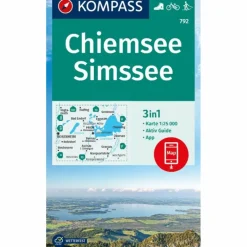 KOMPASS WANDERKARTE 792 CHIEMSEE, SIMSSEE 1:25.000^ Wanderkarten Und Winterkarten|Wanderkarten Und Winterkarten