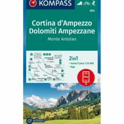 Wanderkarten Und Winterkarten|Wanderkarten Und Winterkarten*KOMPASS WANDERKARTE 654 CORTINA D'AMPEZZO