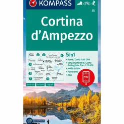 KOMPASS WANDERKARTE 55 CORTINA D'AMPEZZO^ Wanderkarten Und Winterkarten|Wanderkarten Und Winterkarten