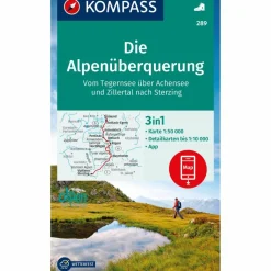 KOMPASS WANDERKARTE 289 DIE ALPENÜBERQUERUNG^ Wanderkarten Und Winterkarten|Wanderkarten Und Winterkarten