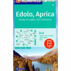 Wanderkarten Und Winterkarten|Wanderkarten Und Winterkarten*KOMPASS WANDERKARTE 94 EDOLO, APRICA, PONTE DI LEGNO