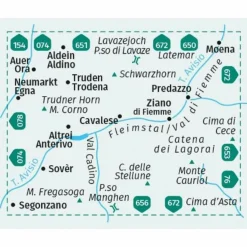 KOMPASS WANDERKARTE 655 FLEIMSTAL / VAL DI FIEMME^ Wanderkarten Und Winterkarten|Wanderkarten Und Winterkarten