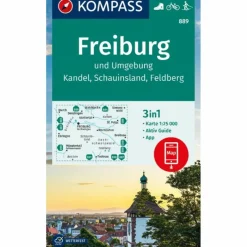 KOMPASS WANDERKARTE 889 FREIBURG UND UMGEBUNG^ Wanderkarten Und Winterkarten|Wanderkarten Und Winterkarten