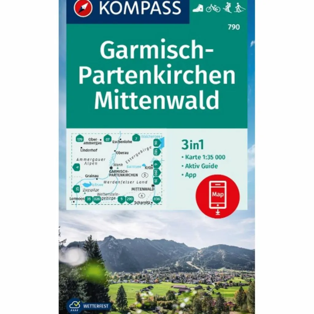 Wanderkarten Und Winterkarten|Wanderkarten Und Winterkarten*KOMPASS WANDERKARTE 790 GARMISCH-PARTENKIRCHEN, MITTENWALD